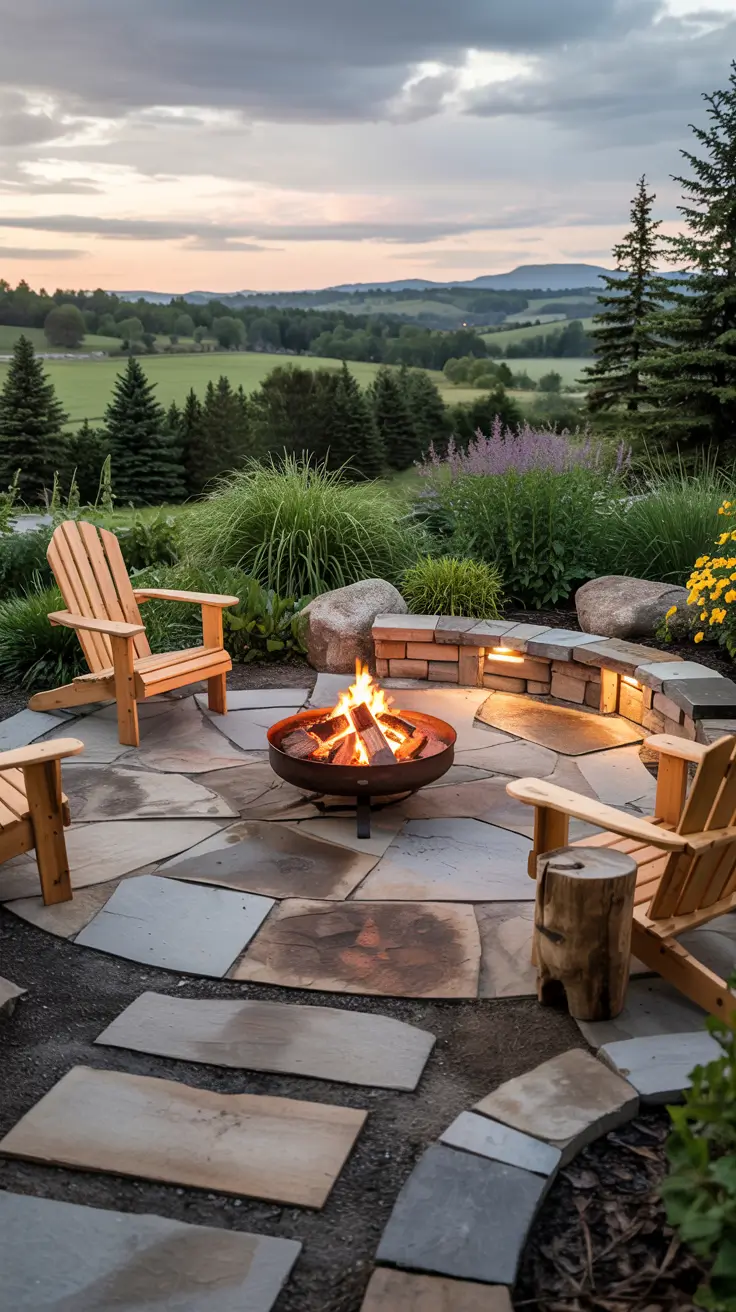 Patio with Fire Pit 2026: Backyard Design Ideas with Pergola, Hot Tub & Dining Area