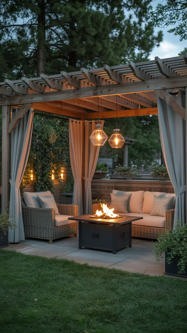 Patio with Fire Pit 2026: Backyard Design Ideas with Pergola, Hot Tub & Dining Area