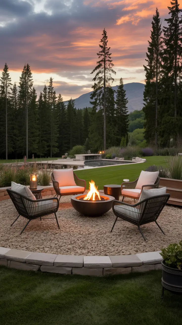 Patio with Fire Pit 2026: Backyard Design Ideas with Pergola, Hot Tub & Dining Area