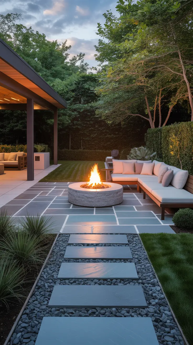 Patio with Fire Pit 2026: Backyard Design Ideas with Pergola, Hot Tub & Dining Area