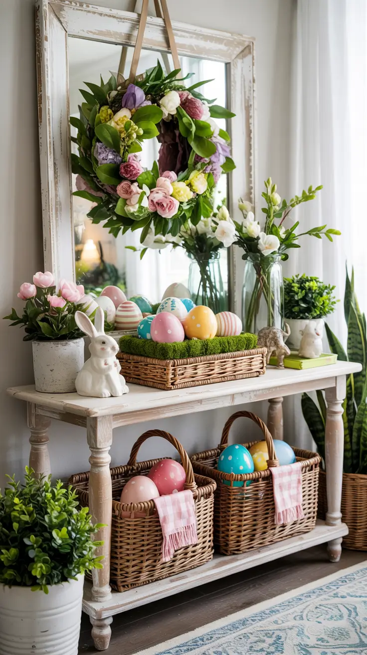 Easter Entryway Decor Ideas 2026: Spring Table, Farmhouse & Outdoor Decorations