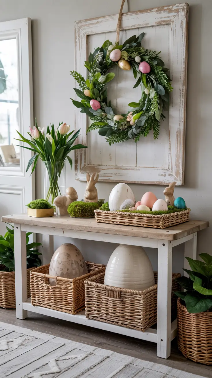 Easter Entryway Decor Ideas 2026: Spring Table, Farmhouse & Outdoor Decorations