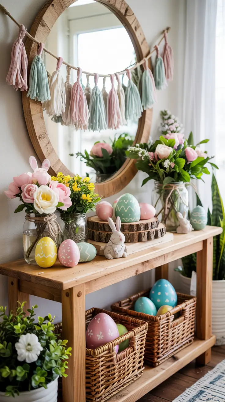 Easter Entryway Decor Ideas 2026: Spring Table, Farmhouse & Outdoor Decorations
