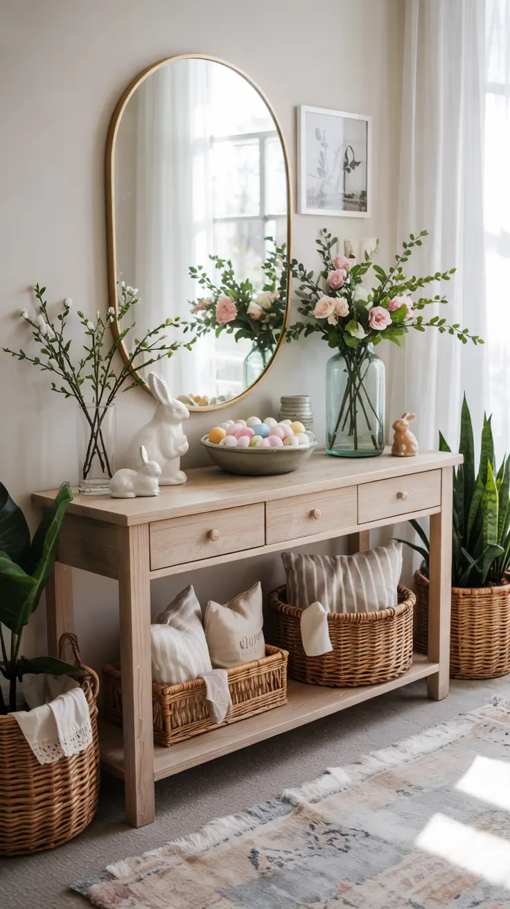 Easter Entryway Decor Ideas 2026: Spring Table, Farmhouse & Outdoor Decorations