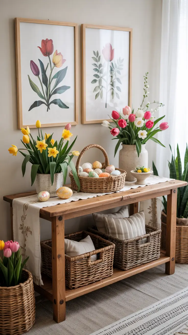 Easter Entryway Decor Ideas 2026: Spring Table, Farmhouse & Outdoor Decorations