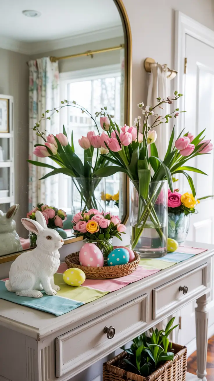 Easter Entryway Decor Ideas 2026: Spring Table, Farmhouse & Outdoor Decorations