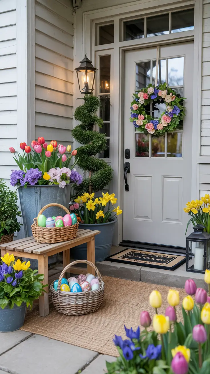 Easter Entryway Decor Ideas 2026: Spring Table, Farmhouse & Outdoor Decorations