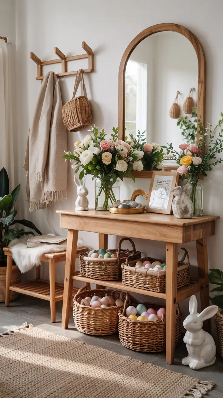 Easter Entryway Decor Ideas 2026: Spring Table, Farmhouse & Outdoor Decorations