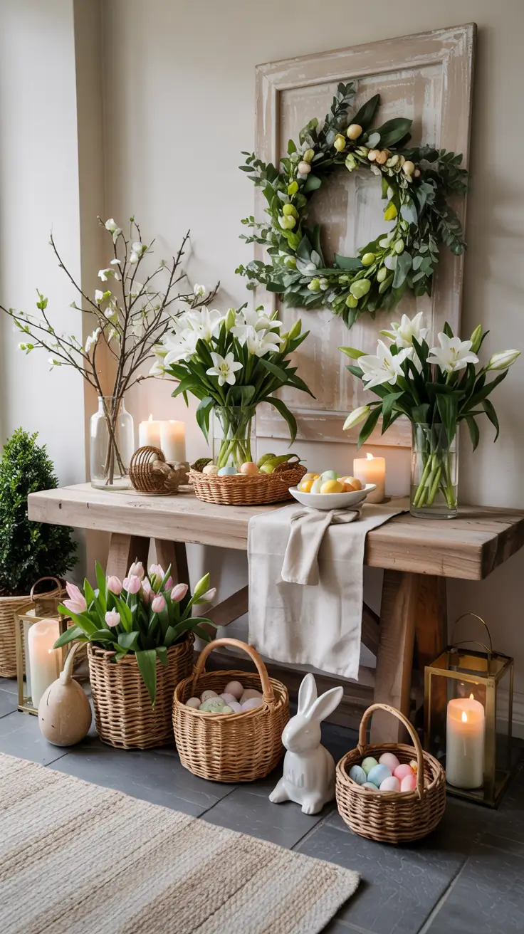 Easter Entryway Decor Ideas 2026: Spring Table, Farmhouse & Outdoor Decorations