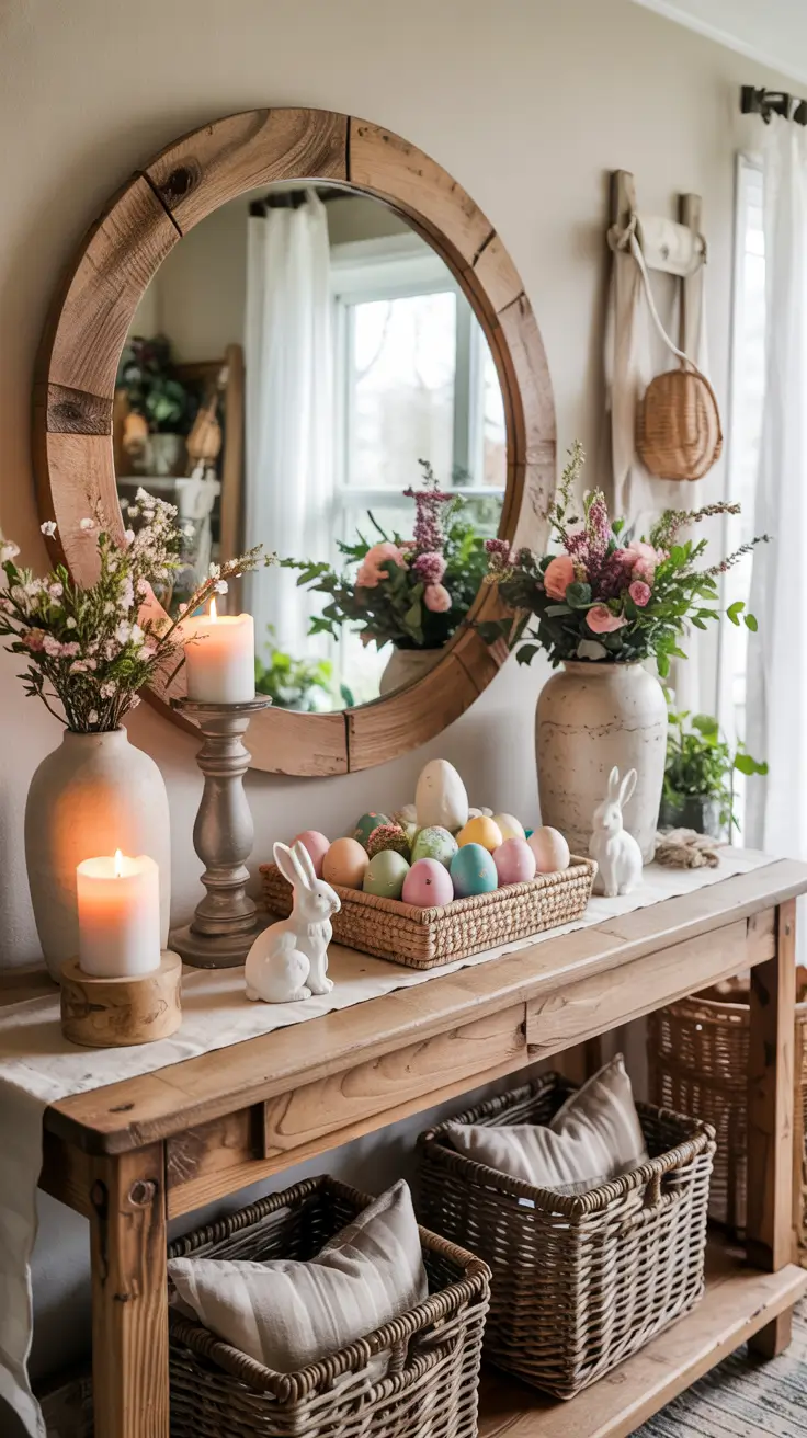 Easter Entryway Decor Ideas 2026: Spring Table, Farmhouse & Outdoor Decorations
