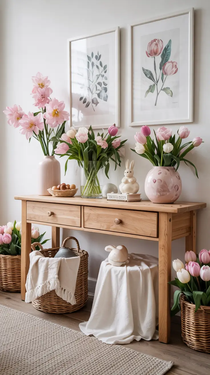Easter Entryway Decor Ideas 2026: Spring Table, Farmhouse & Outdoor Decorations