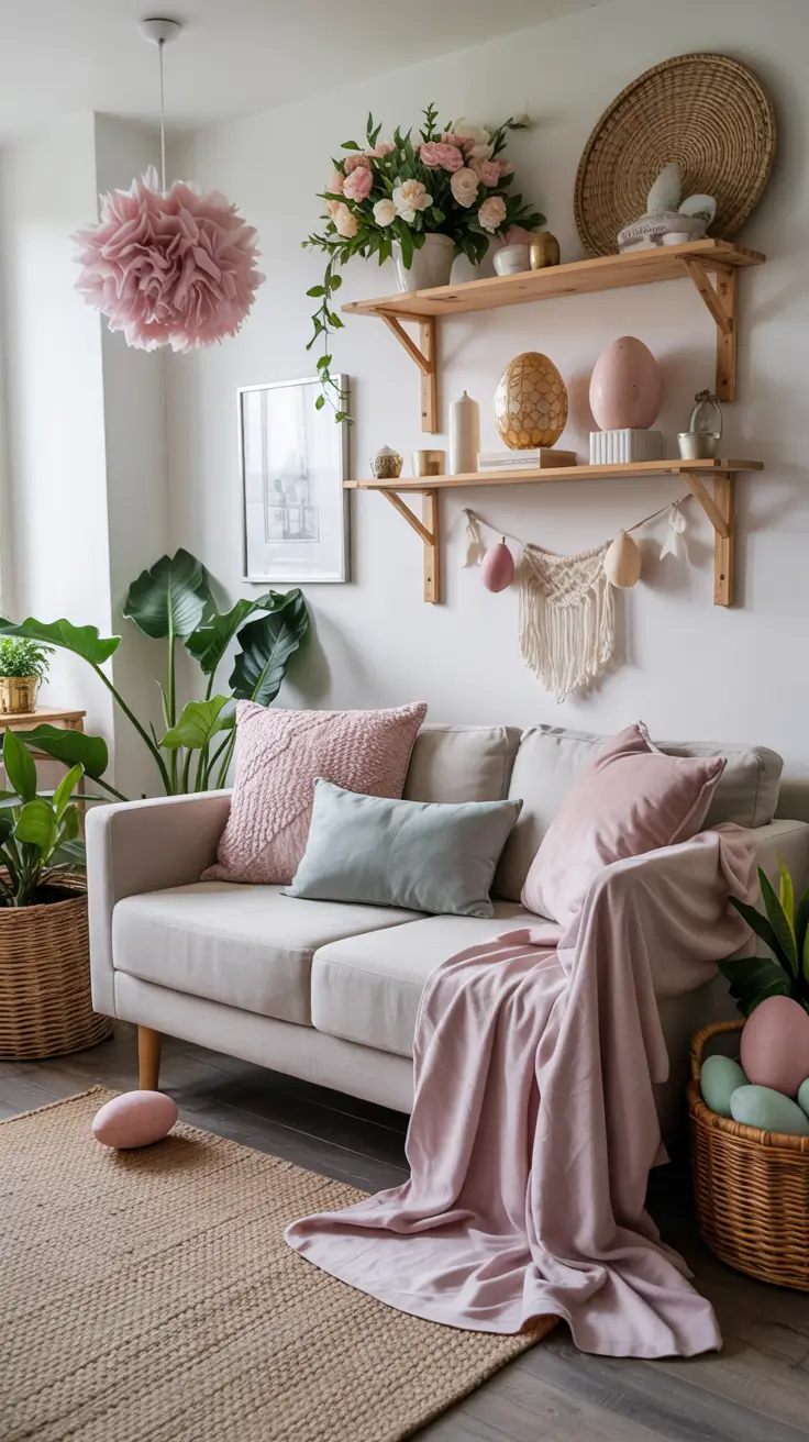 Easter Home Decor 2026: Easy DIY Ideas for a Pastel Spring Living Room & Front Porch