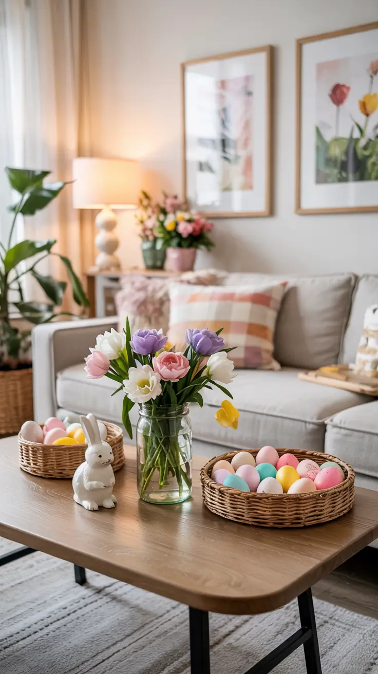 Easter Home Decor 2026: Easy DIY Ideas for a Pastel Spring Living Room & Front Porch