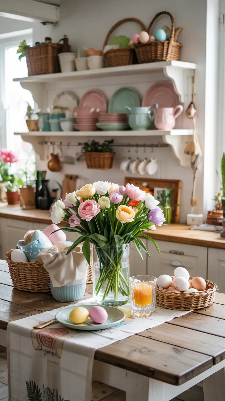 Easter Kitchen Decor Ideas 2026: Rustic, DIY, Farmhouse & French Country Inspiration