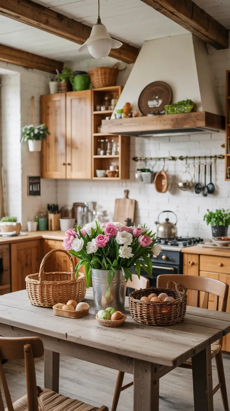 Easter Kitchen Decor Ideas 2026: Rustic, DIY, Farmhouse & French Country Inspiration