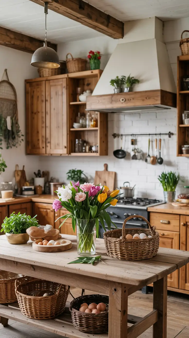 Easter Kitchen Decor Ideas 2026: Rustic, DIY, Farmhouse & French Country Inspiration