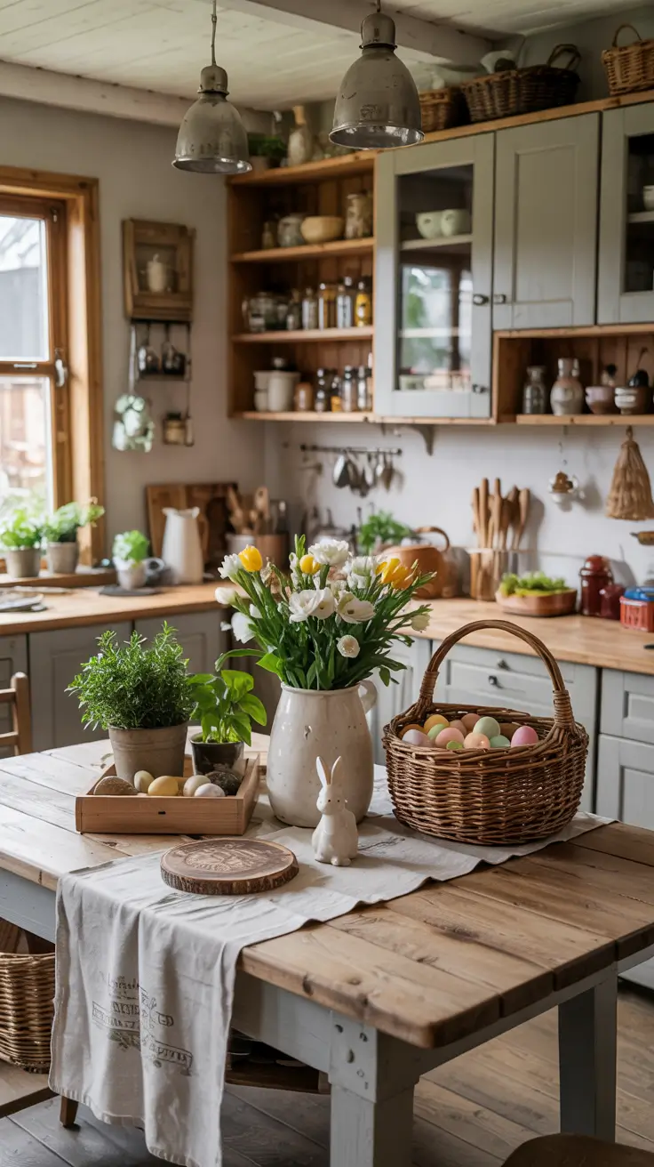 Easter Kitchen Decor Ideas 2026: Rustic, DIY, Farmhouse & French Country Inspiration