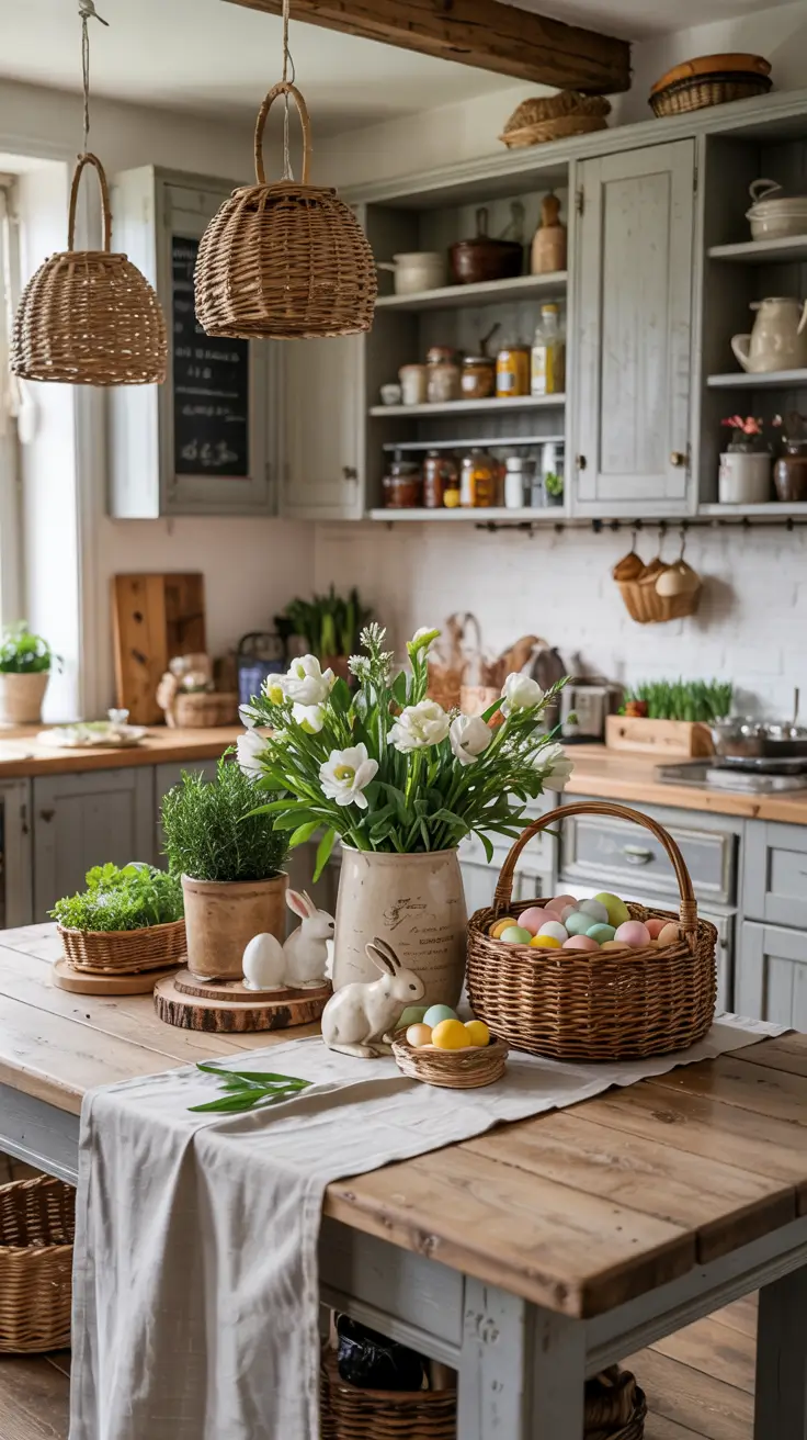 Easter Kitchen Decor Ideas 2026: Rustic, DIY, Farmhouse & French Country Inspiration