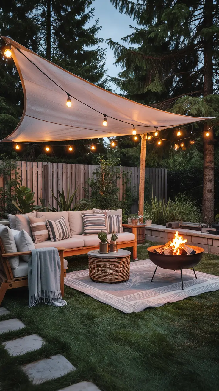 Shade Sail Backyard Ideas 2026: Triangle, Rectangle & Modern Sun Shade Designs
