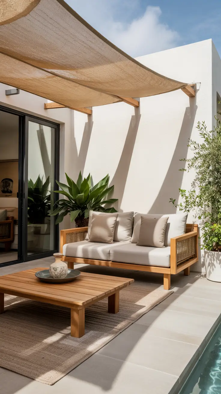 Shade Sail Backyard Ideas 2026: Triangle, Rectangle & Modern Sun Shade Designs
