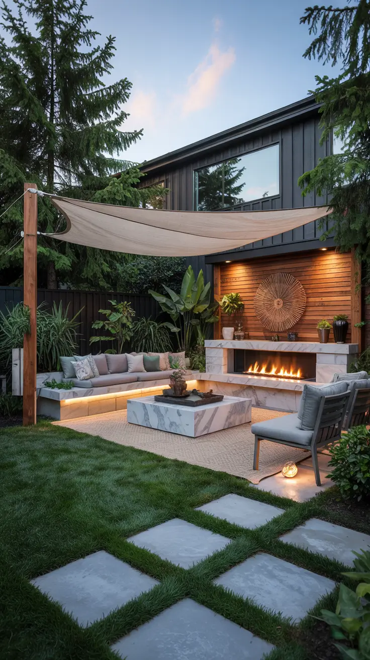 Shade Sail Backyard Ideas 2026: Triangle, Rectangle & Modern Sun Shade Designs