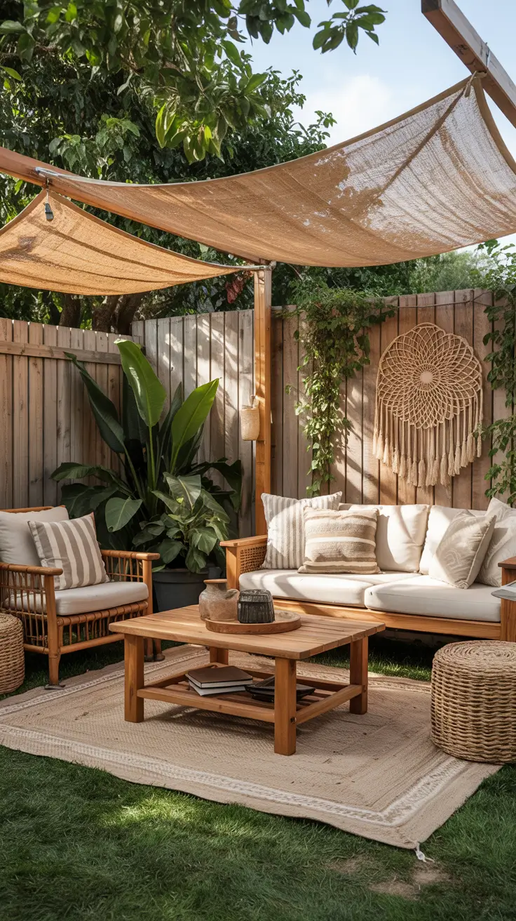 Shade Sail Backyard Ideas 2026: Triangle, Rectangle & Modern Sun Shade Designs
