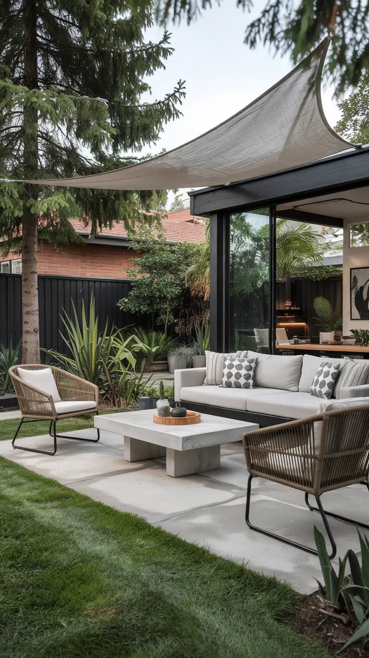 Shade Sail Backyard Ideas 2026: Triangle, Rectangle & Modern Sun Shade Designs