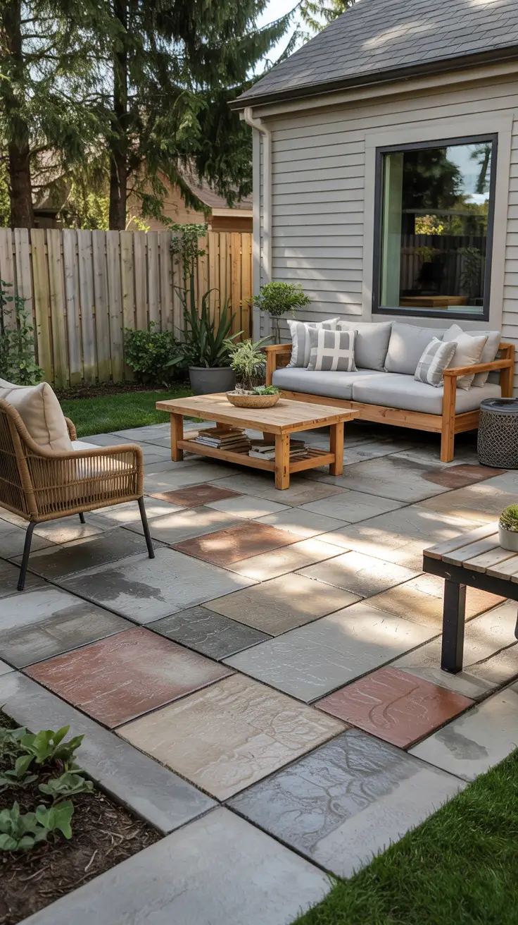 Stamped Concrete Patio Ideas 2026 - Modern Backyard Designs, Layouts, and Colors