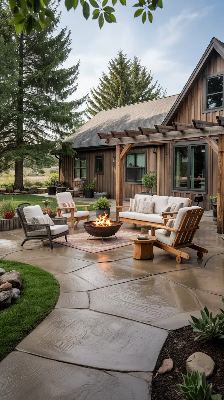 Stamped Concrete Patio Ideas 2026 - Modern Backyard Designs, Layouts, and Colors