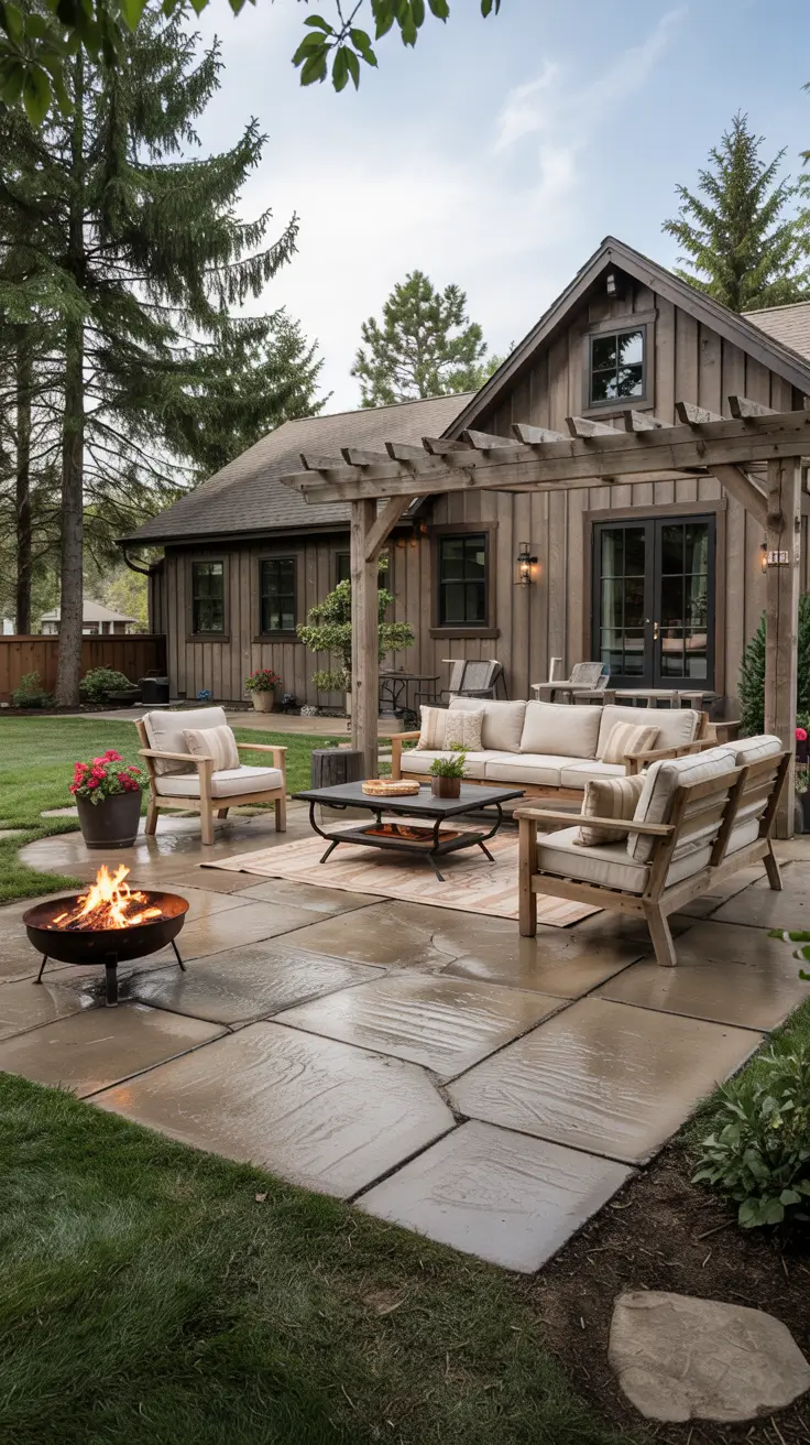 Stamped Concrete Patio Ideas 2026 - Modern Backyard Designs, Layouts, and Colors