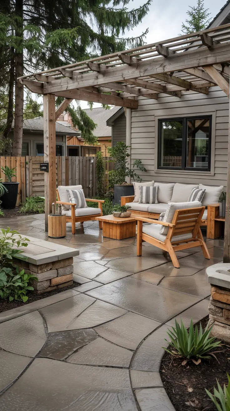 Stamped Concrete Patio Ideas 2026 - Modern Backyard Designs, Layouts, and Colors