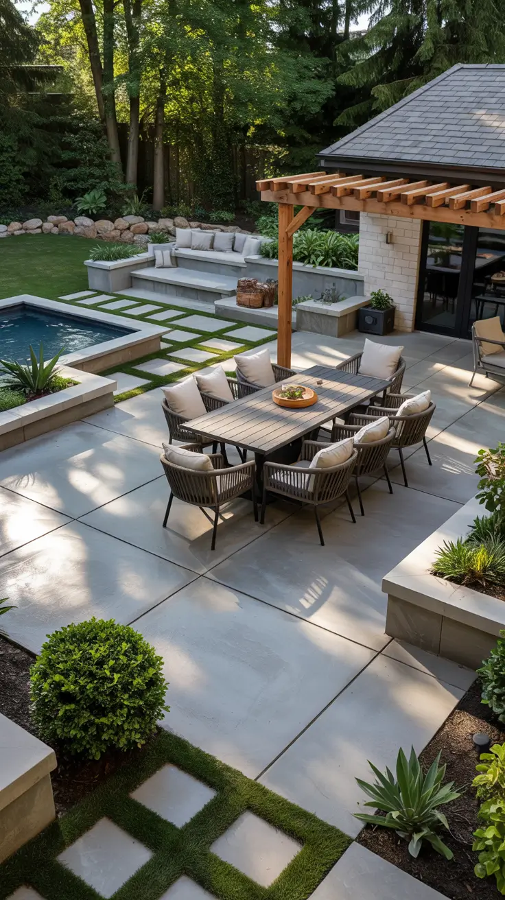 Stamped Concrete Patio Ideas 2026 - Modern Backyard Designs, Layouts, and Colors