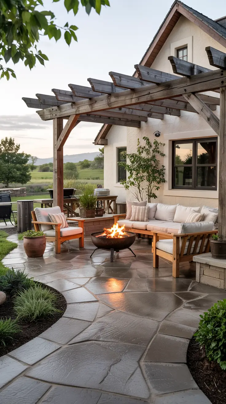 Stamped Concrete Patio Ideas 2026 - Modern Backyard Designs, Layouts, and Colors