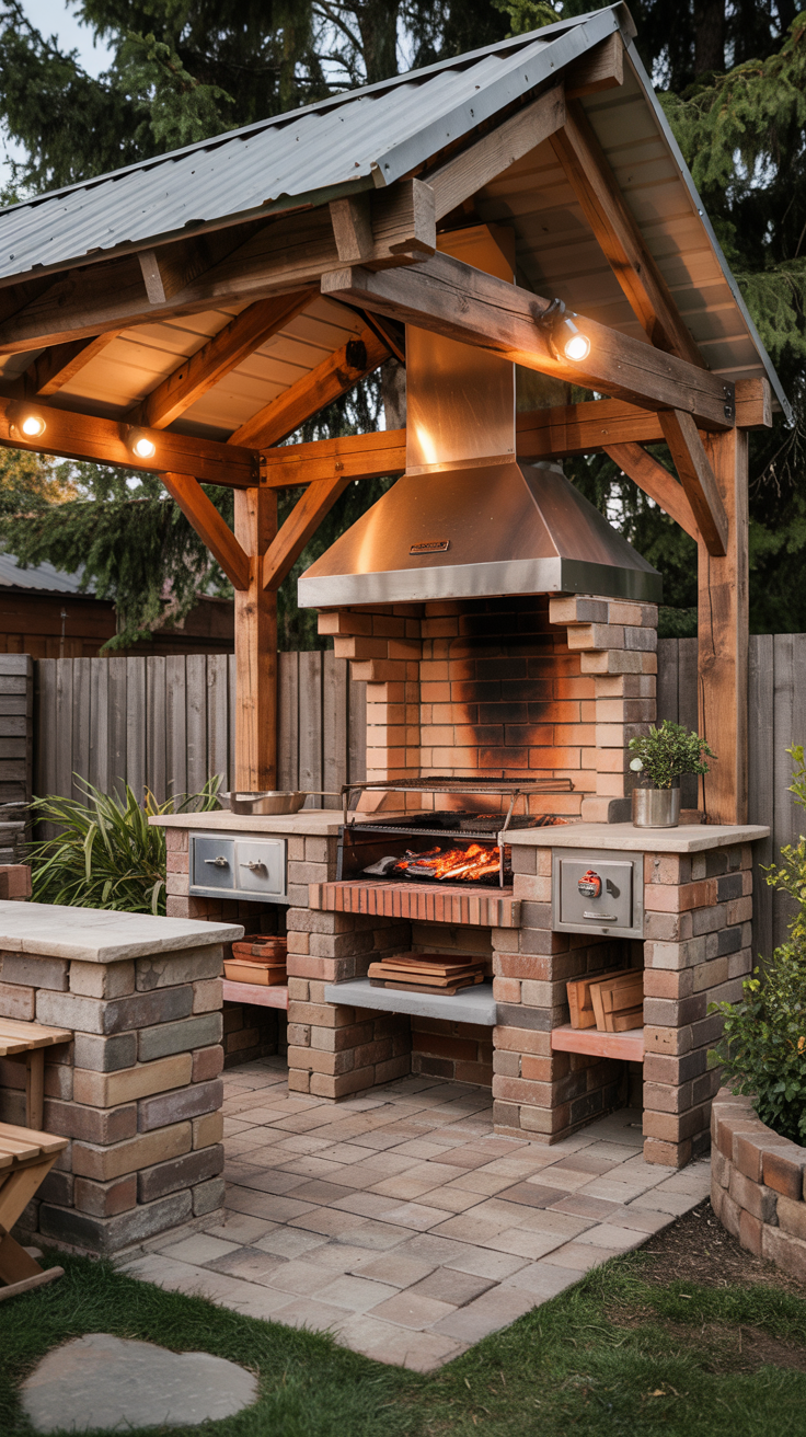 Outdoor BBQ Area with Roof 2026: Top Rooftop & Backyard Grill Design Ideas