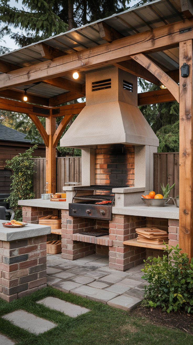 Outdoor BBQ Area with Roof 2026: Top Rooftop & Backyard Grill Design Ideas