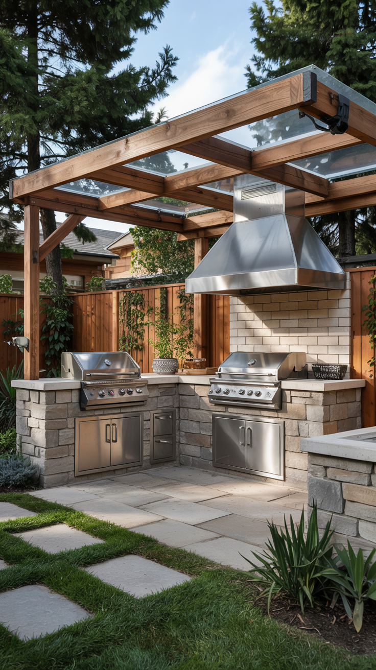 Outdoor BBQ Area with Roof 2026: Top Rooftop & Backyard Grill Design Ideas