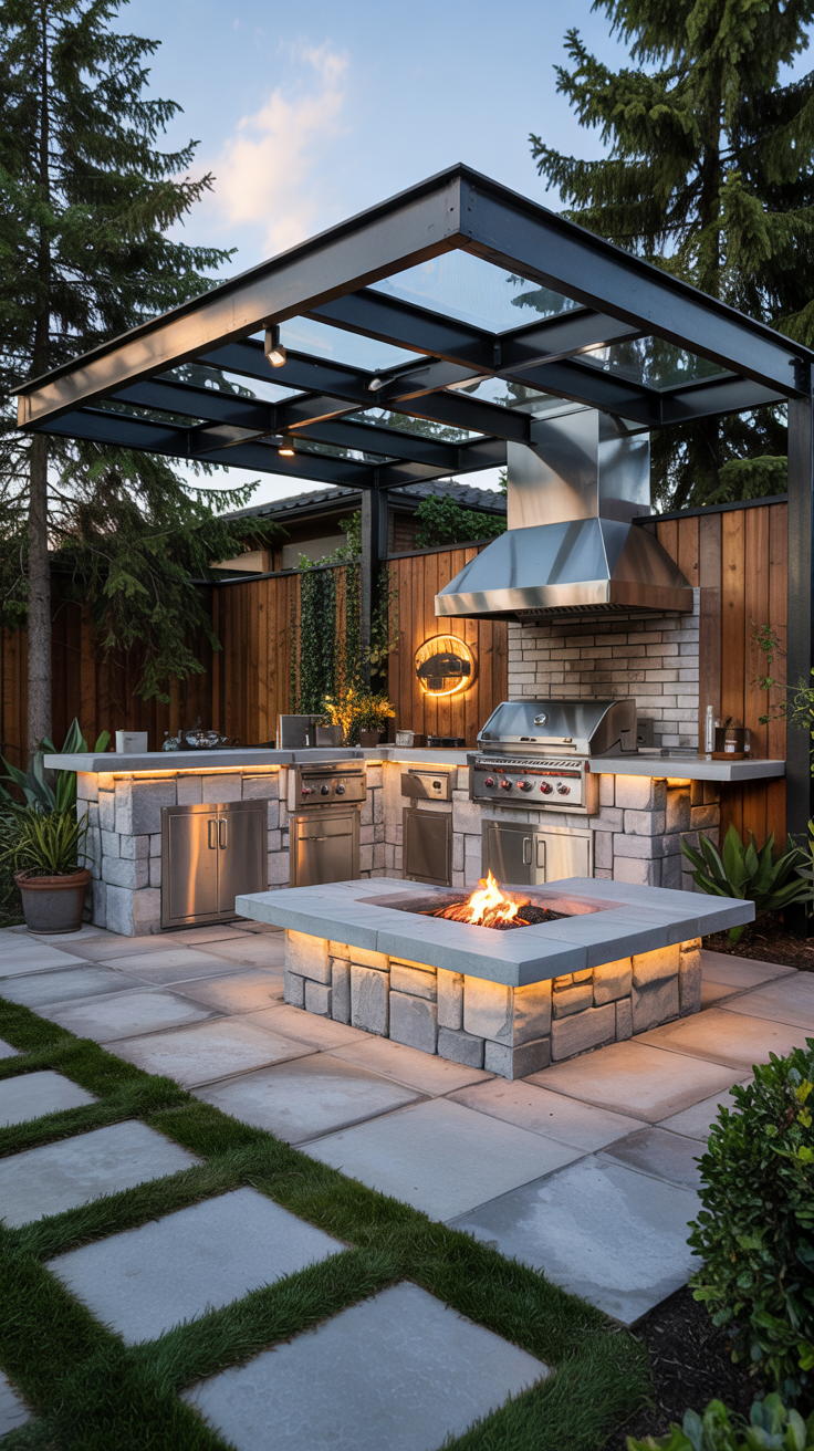 Outdoor BBQ Area with Roof 2026: Top Rooftop & Backyard Grill Design Ideas