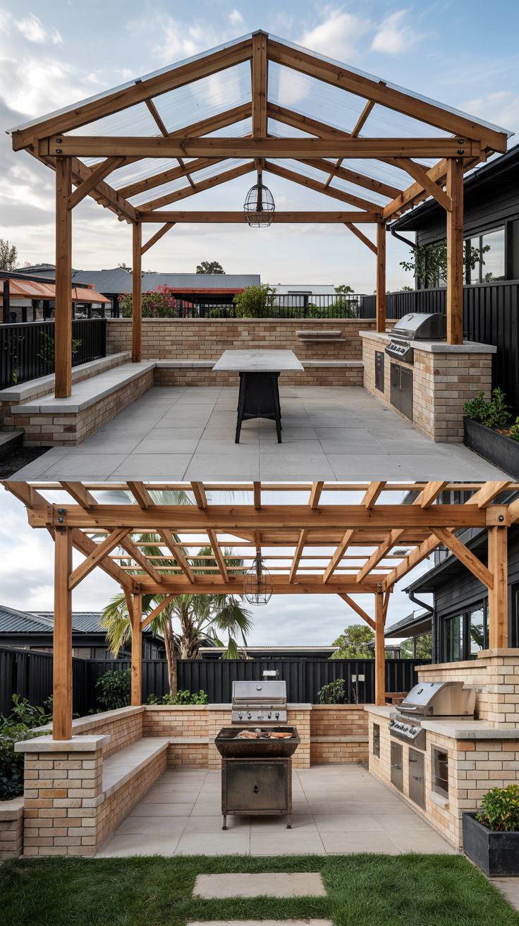 Outdoor BBQ Area with Roof 2026: Top Rooftop & Backyard Grill Design Ideas