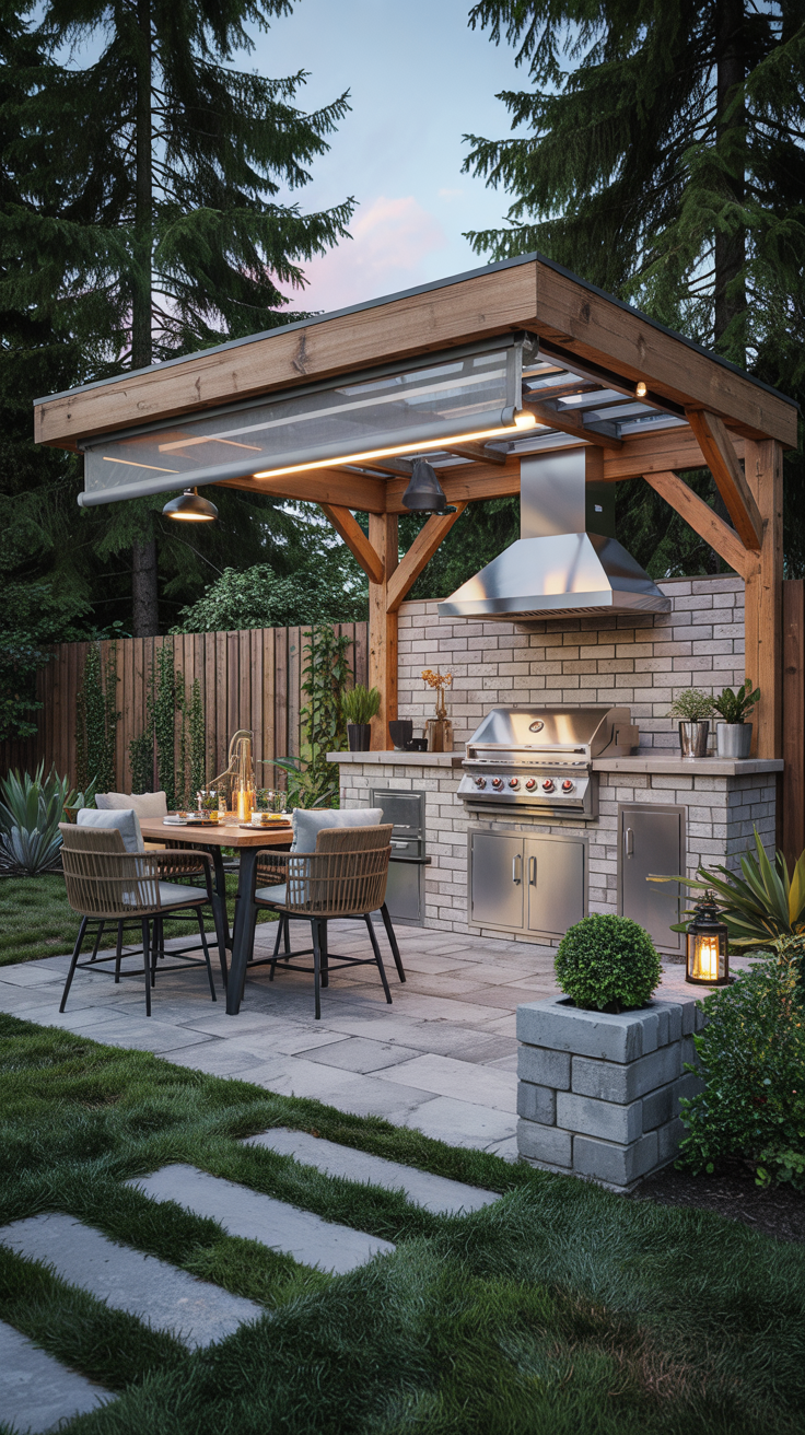 Outdoor BBQ Area with Roof 2026: Top Rooftop & Backyard Grill Design Ideas