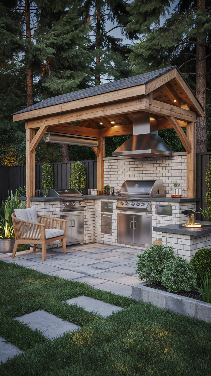 Outdoor BBQ Area with Roof 2026: Top Rooftop & Backyard Grill Design Ideas