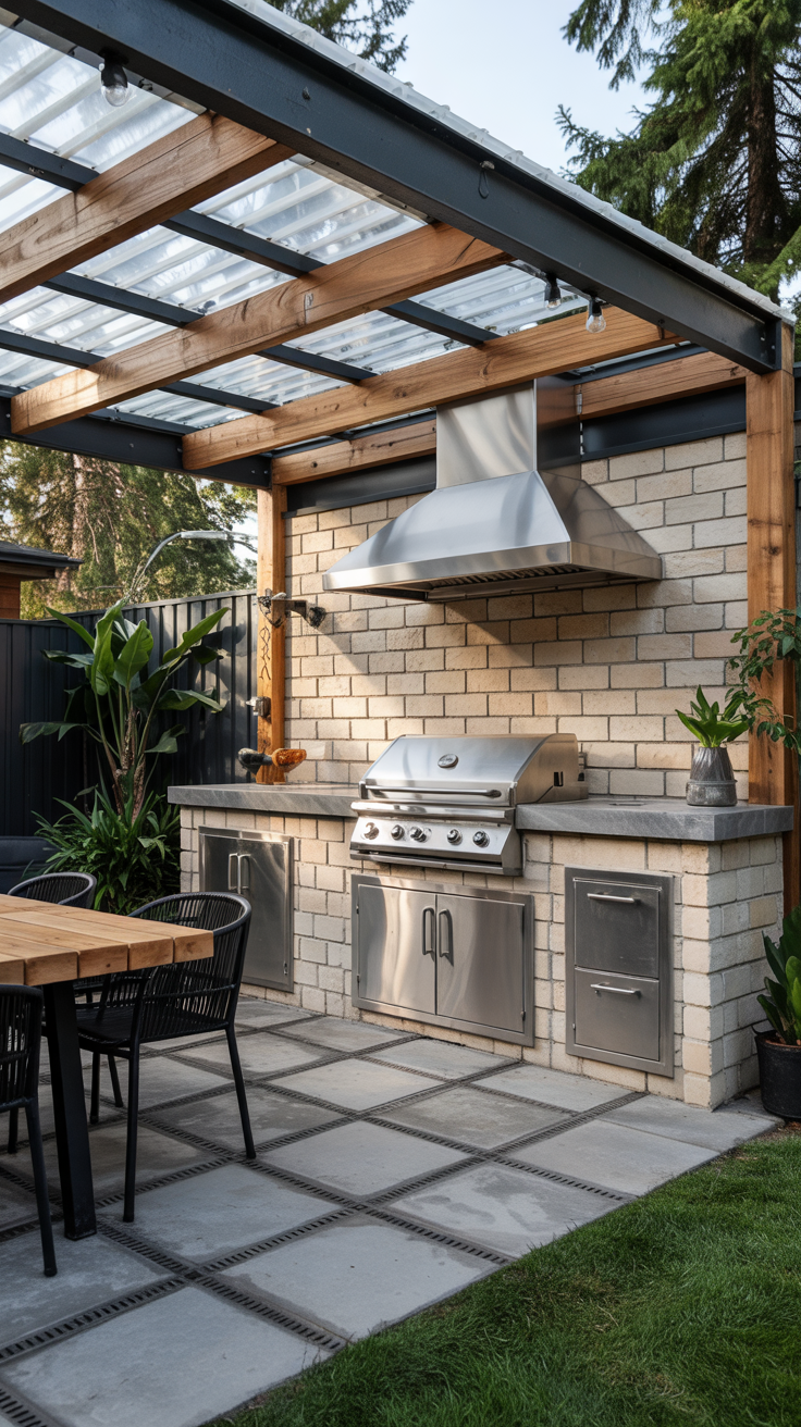 Outdoor BBQ Area with Roof 2026: Top Rooftop & Backyard Grill Design Ideas
