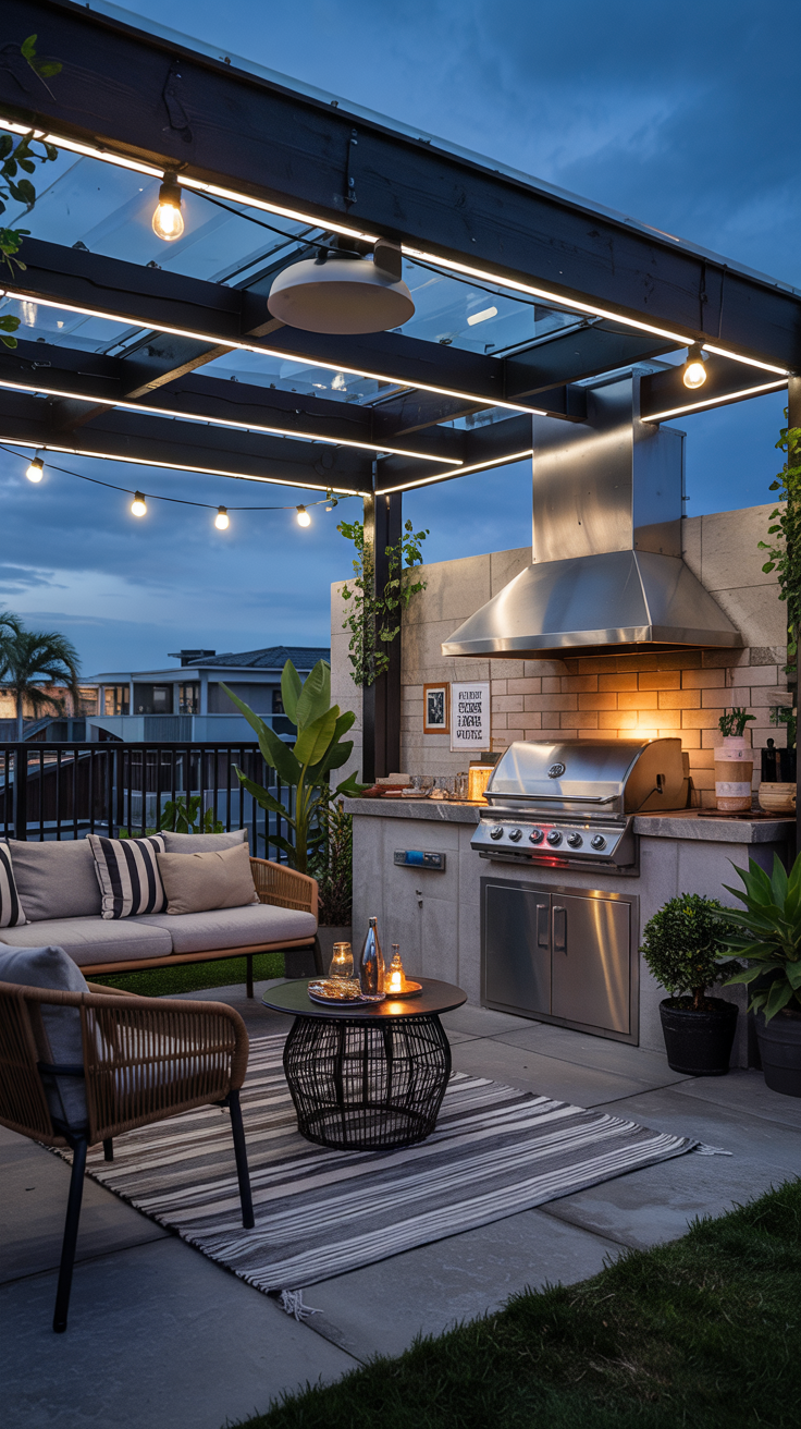 Outdoor BBQ Area with Roof 2026: Top Rooftop & Backyard Grill Design Ideas