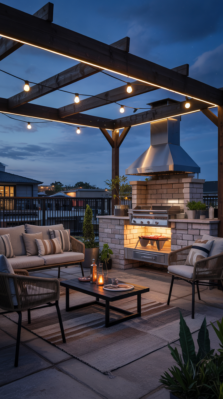 Outdoor BBQ Area with Roof 2026: Top Rooftop & Backyard Grill Design Ideas