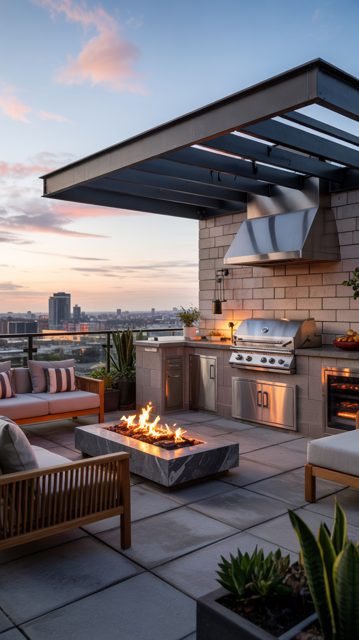 Outdoor BBQ Area with Roof 2026: Top Rooftop & Backyard Grill Design Ideas