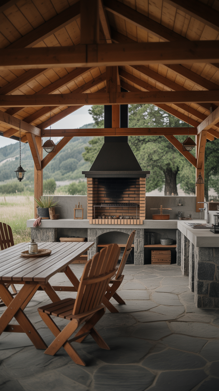 Outdoor BBQ Area with Roof 2026: Top Rooftop & Backyard Grill Design Ideas