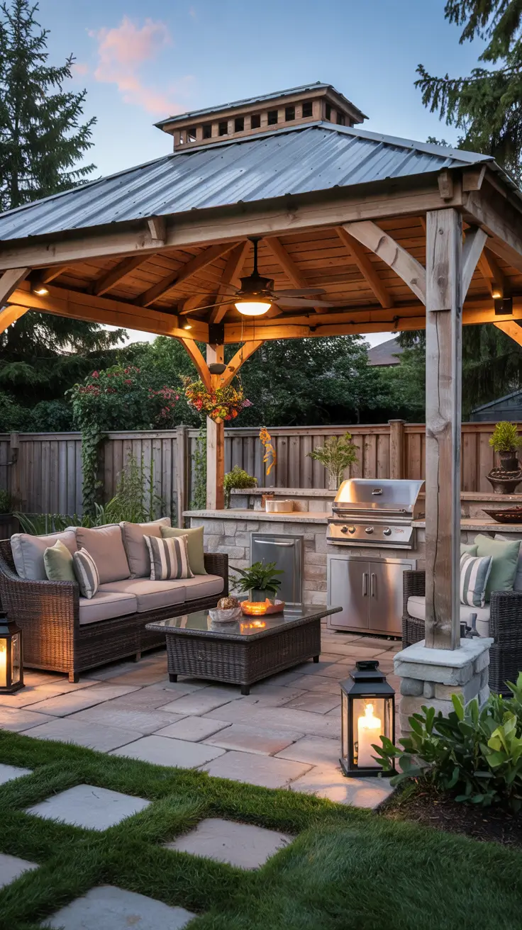 Outdoor Kitchen with a Gazebo 2026: Backyard Ideas, Designs & Covered Patio Inspiration