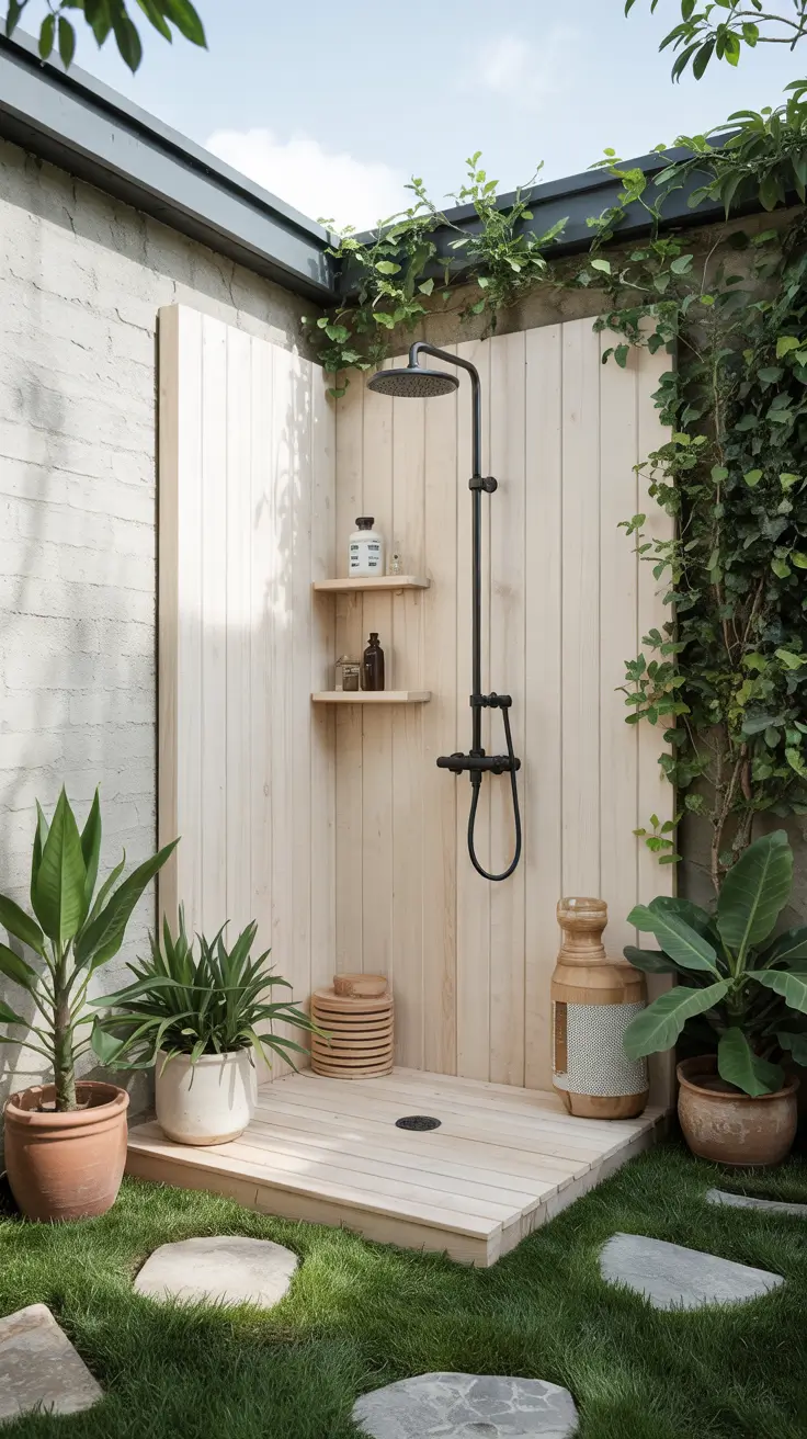 Outdoor Shower Ideas 2026: Private, Tropical & Backyard Designs