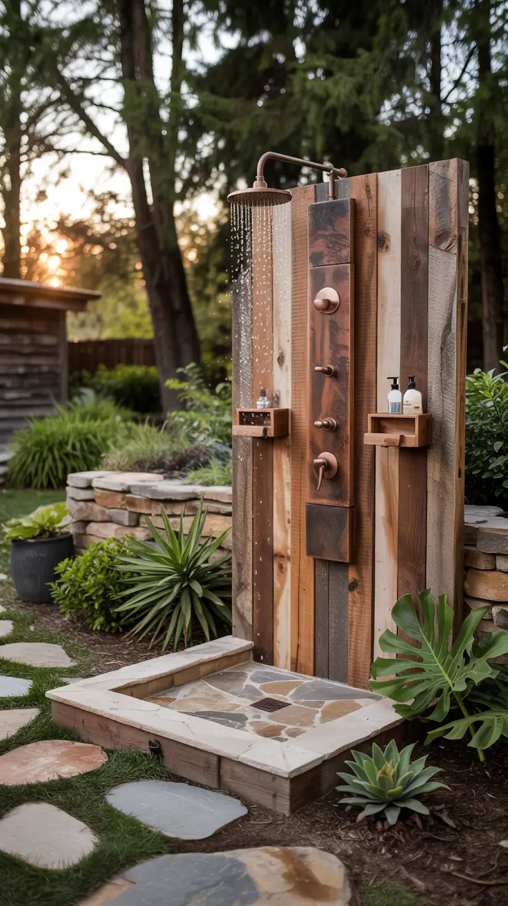 Outdoor Shower Ideas 2026: Private, Tropical & Backyard Designs