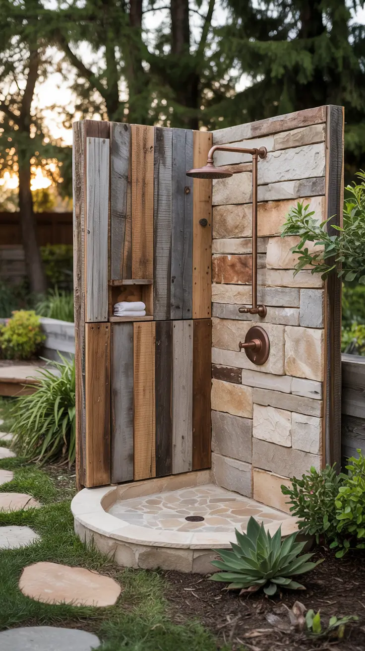 Outdoor Shower Ideas 2026: Private, Tropical & Backyard Designs