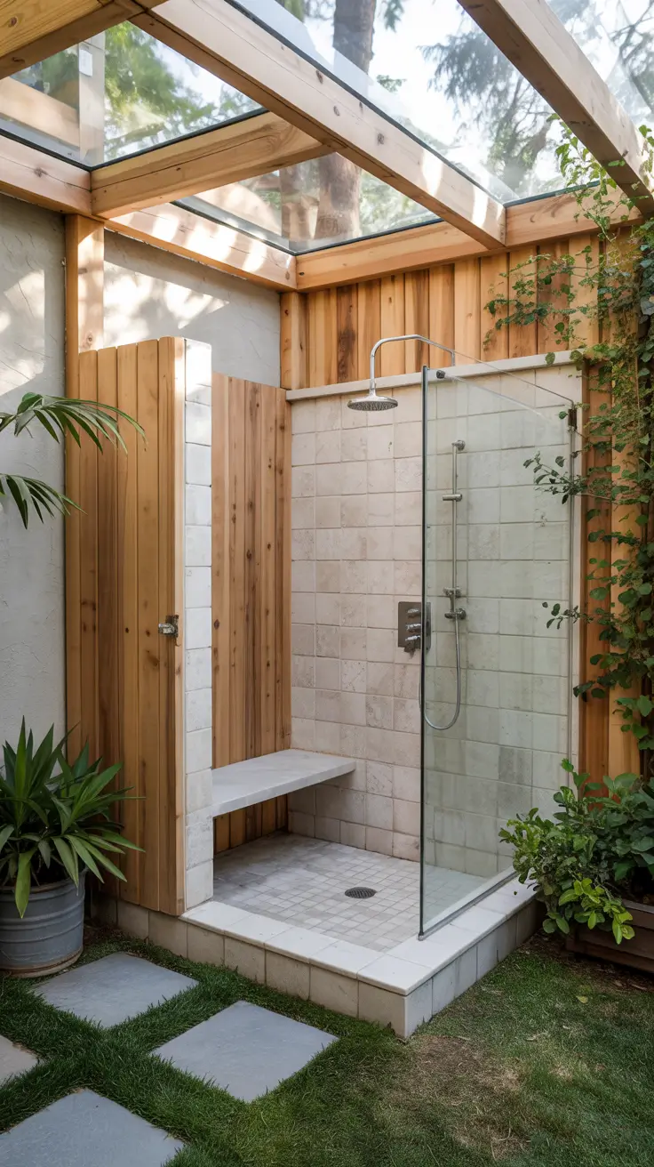 Outdoor Shower Ideas 2026: Private, Tropical & Backyard Designs